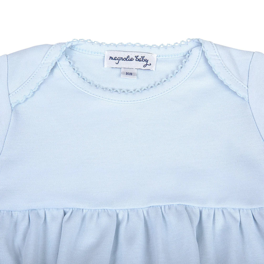 Light Blue Gathered Gown