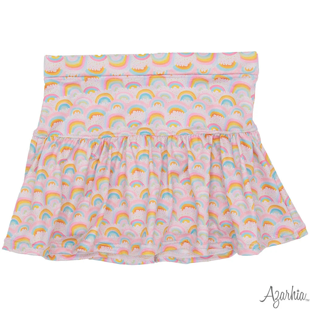 Pink Rainbows Gathered Skort