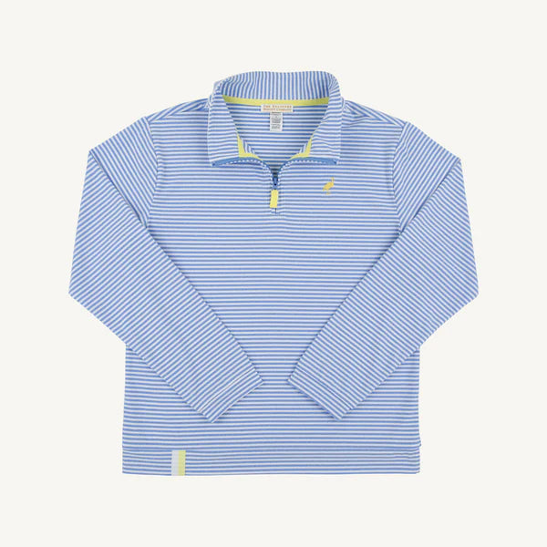 Prepletic Hayword Half Zip- Barbados Blue Stripe