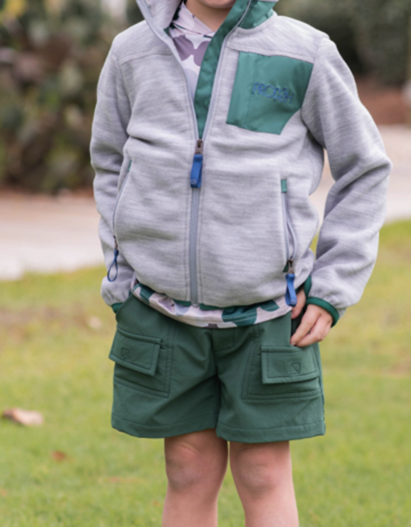 Colorblock Fleece Jacket Oyster Mushroom