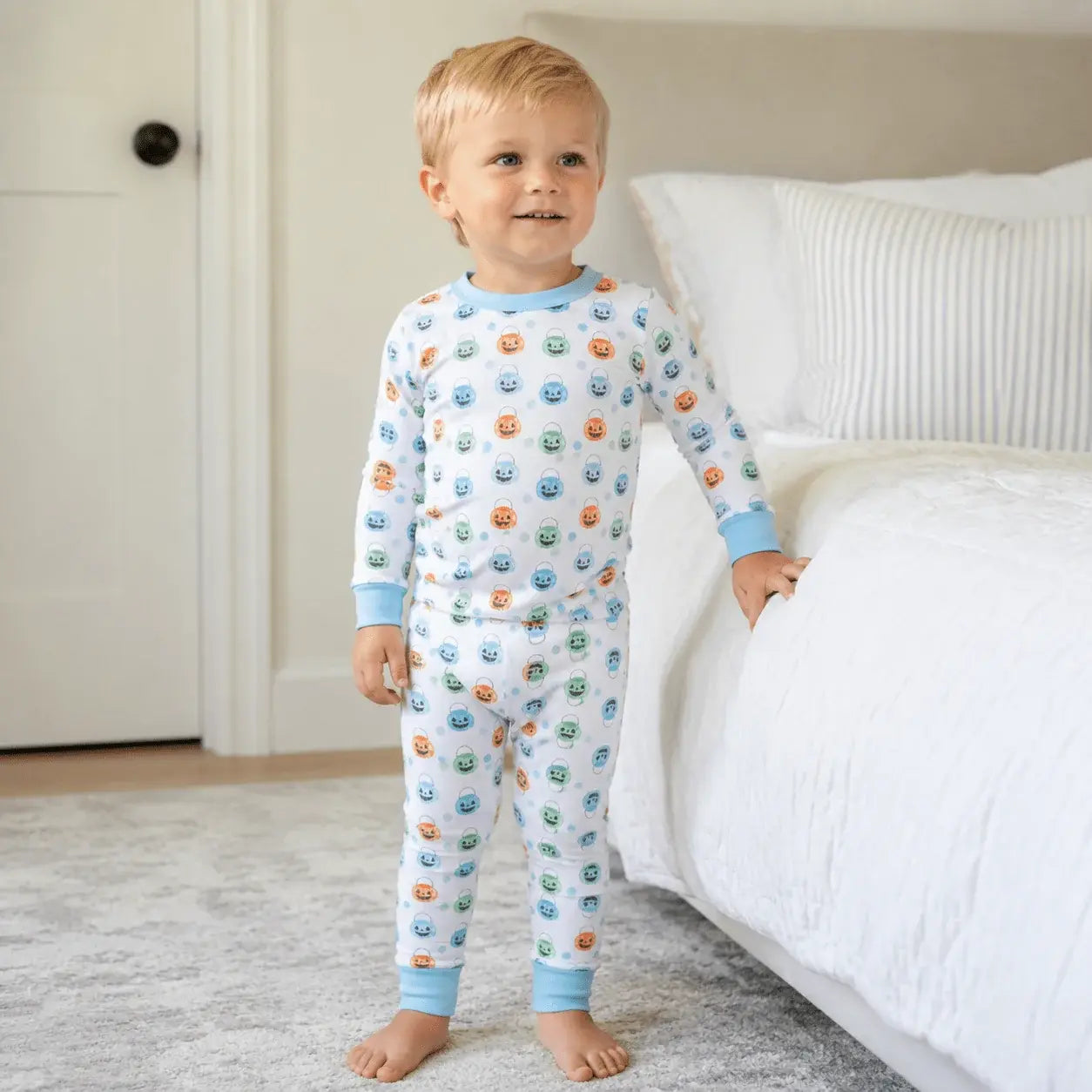 Pumpkin Party PJ Set- Blue