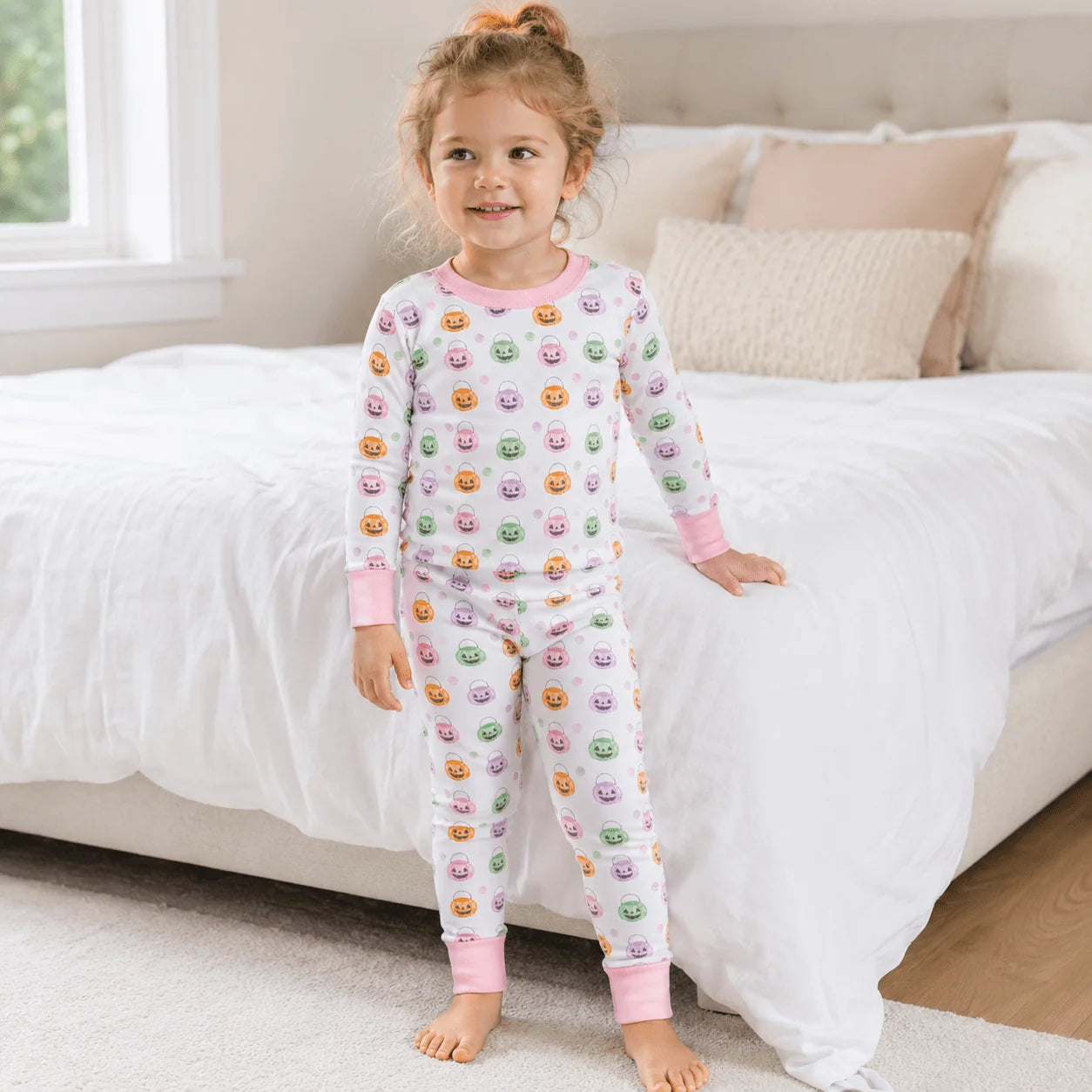 Pumpkin Party PJ Set- Pink