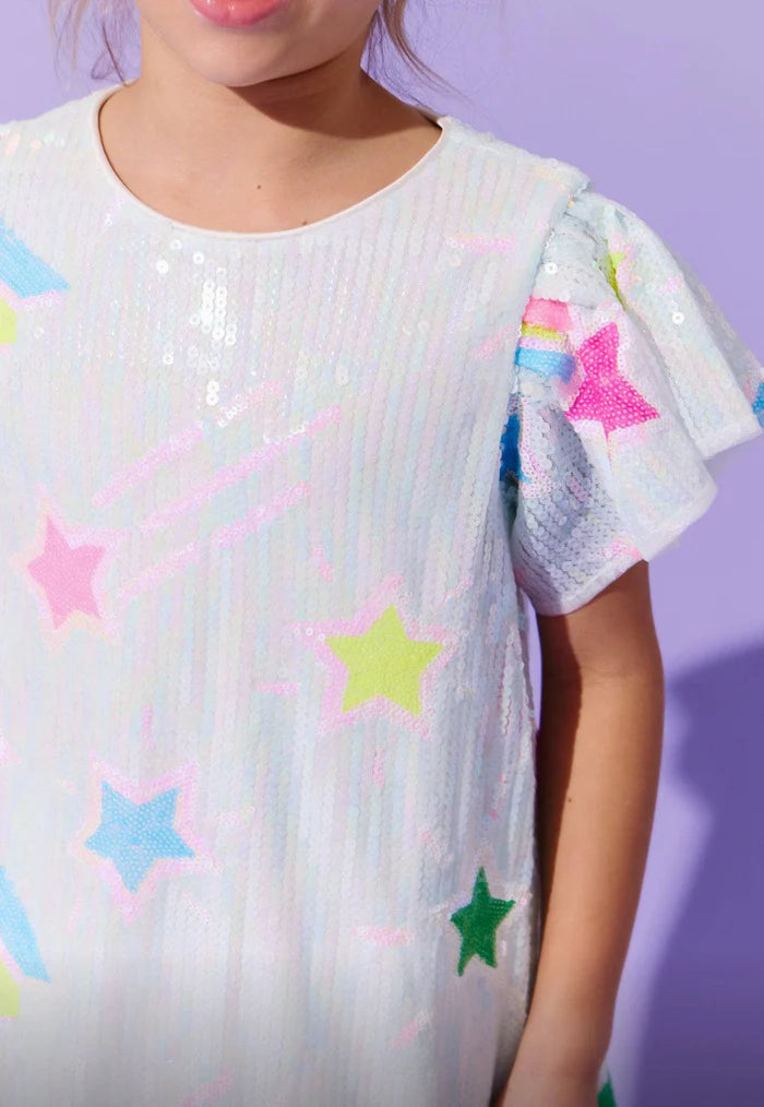 Rainbow Shooting Star Sequin Dress