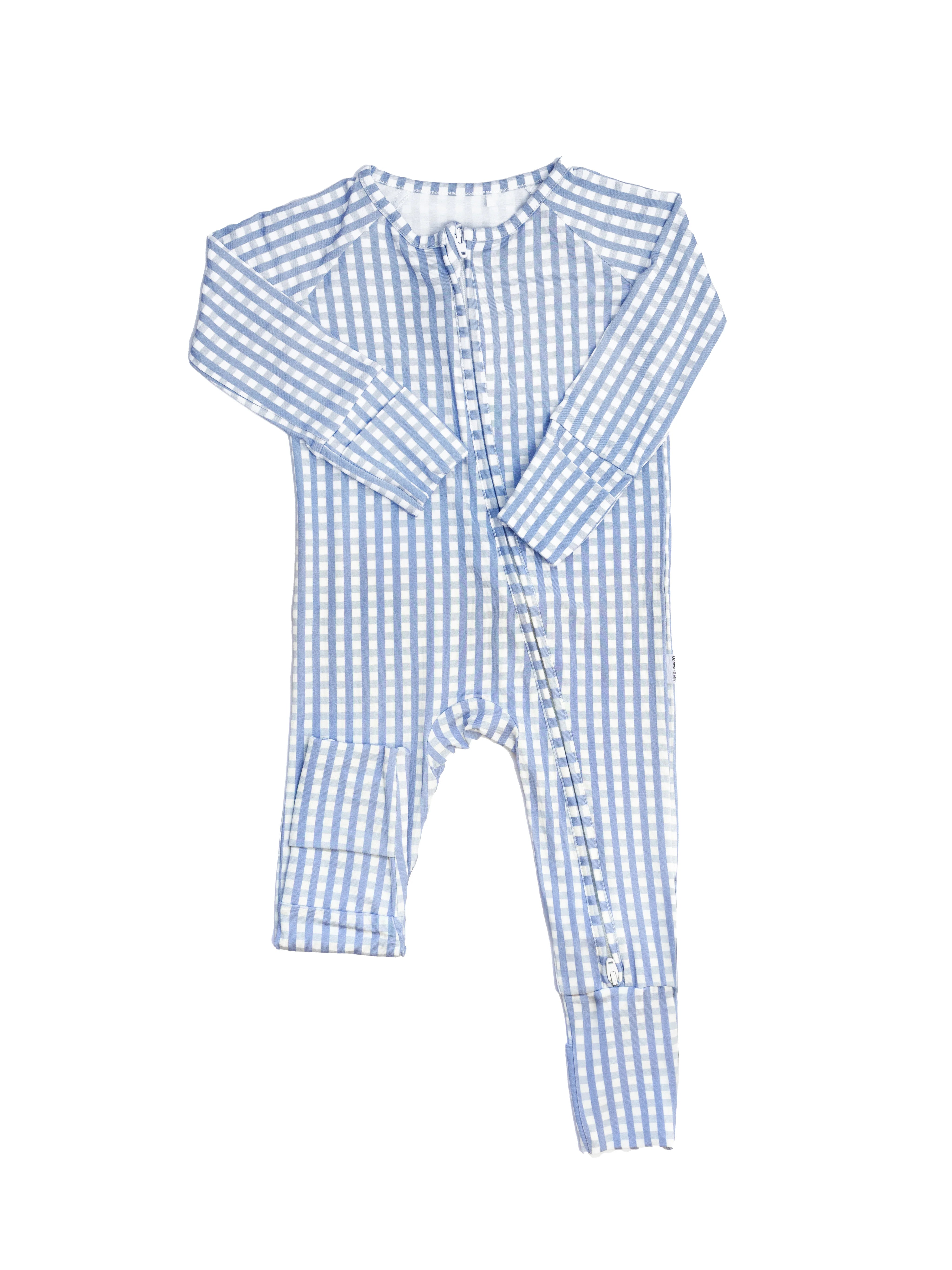 Sleep Romper - Blue Gingham