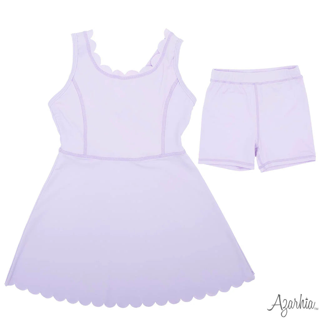 Scallop Dress- Lavender