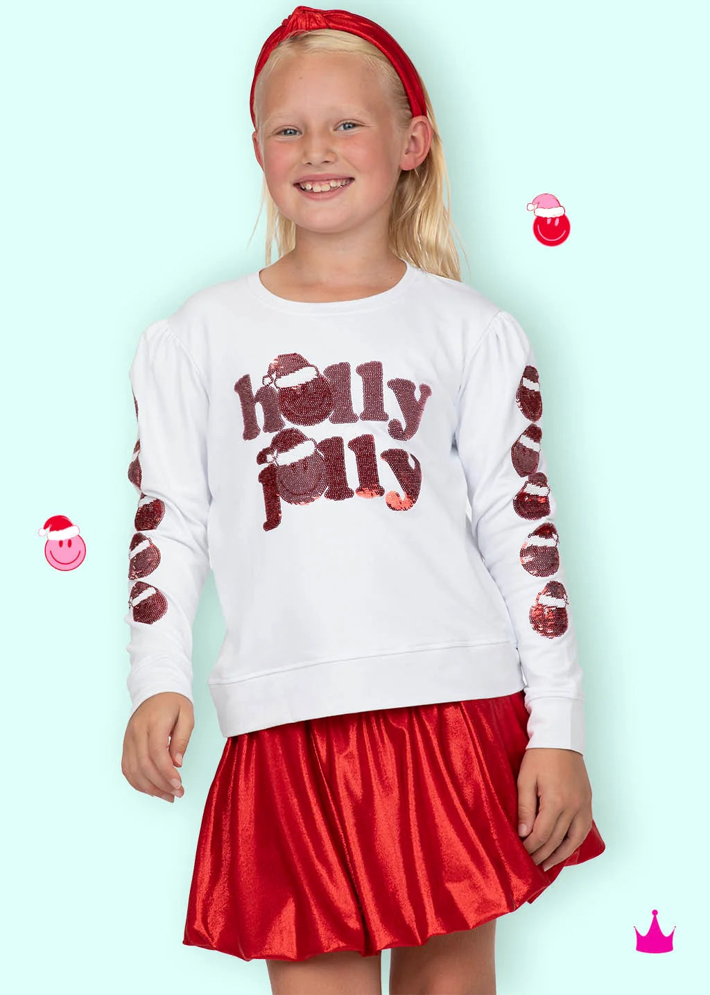 Red Shimmer Bubble Skort
