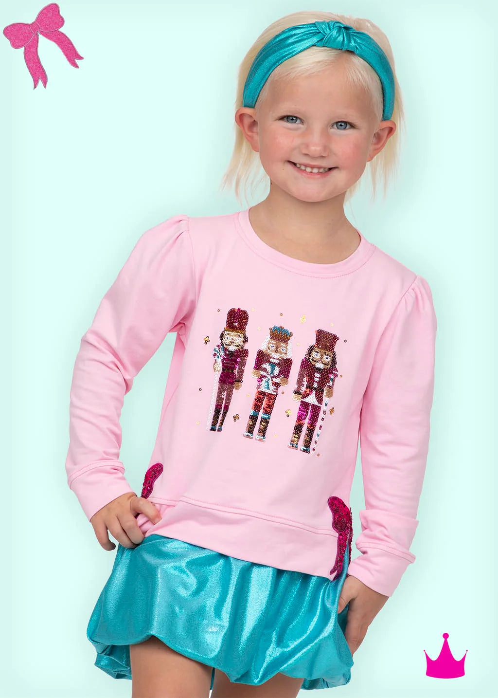 Turqupise Shimmer Bubble Skort