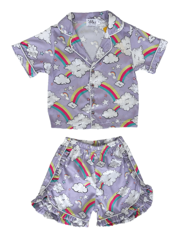 I Dream of Rainbows Silk Short Set