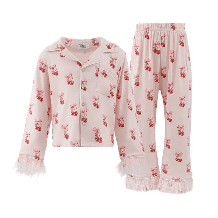 Cherry Bows Soft Feather Set