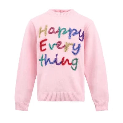 Pink Happy Everything Sweater