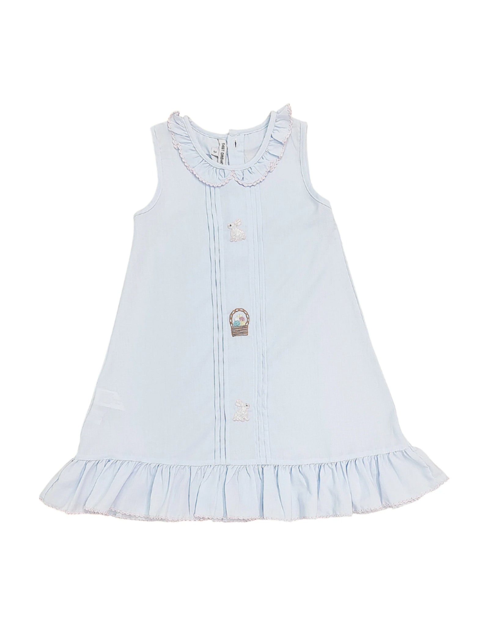 Blue Bunny Embroidered Nightgown