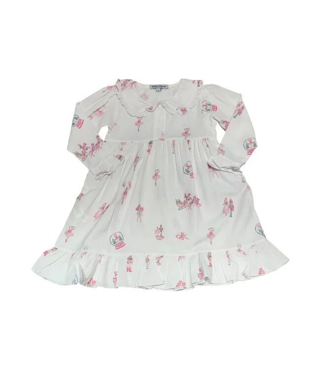 Pink Nutcracker Print Gown