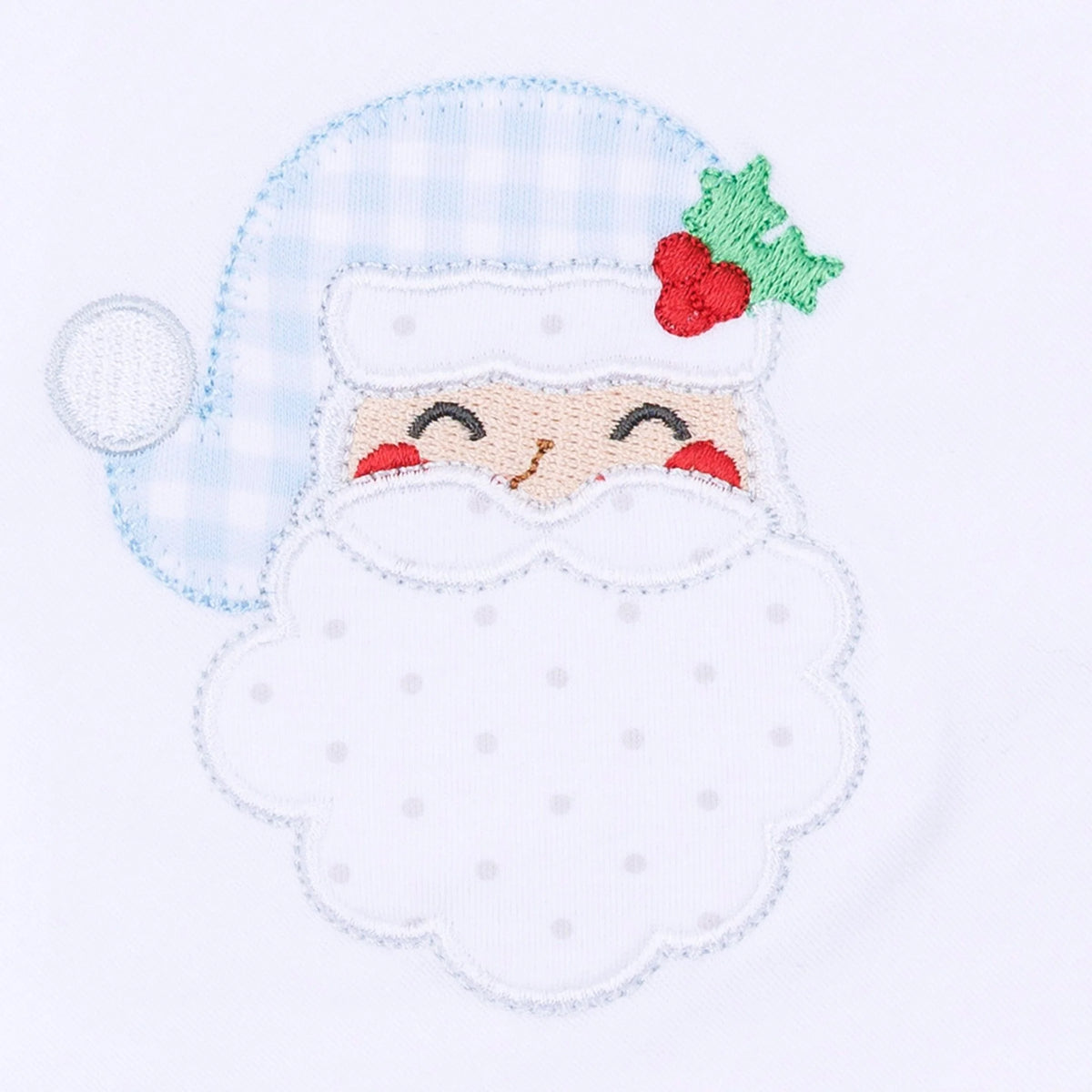 Sweet St Nick Zip Footie - Light Blue