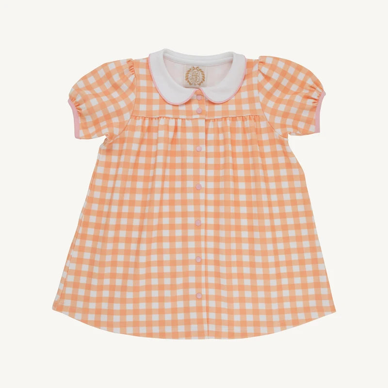Tabitha's Teacher's Pet Dress- Seashore Sherbet Gingham