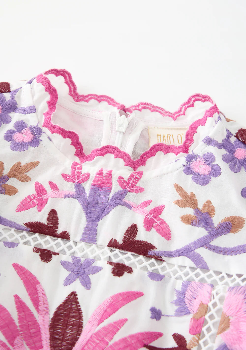 Taylee Embroidered Sleeve Mini Dress