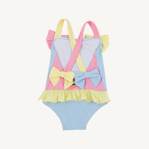 Taylor Bay Bathing Suit- Beale St. Blue/Hamptons Hot Pink/Lake Worth Yellow