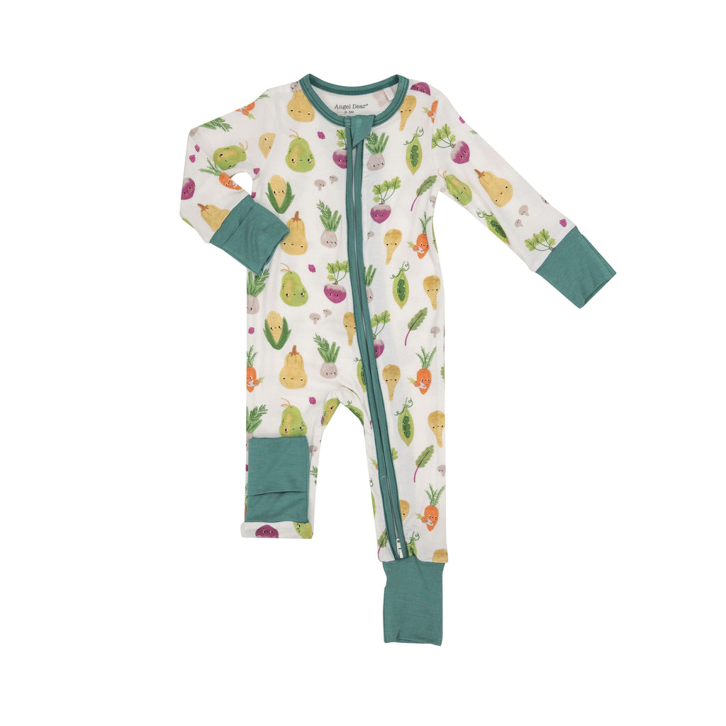 Baby Vegetables 2 Way Zipper Romper