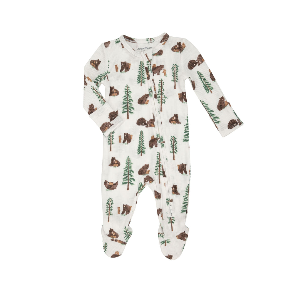 Brown Bears 2 Way Zipper Footie