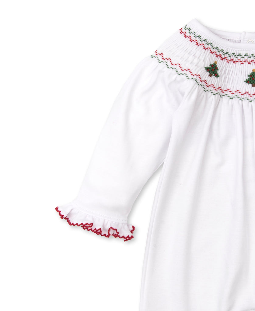 CLB Holiday Medley Christmas Trees Smocked Footie