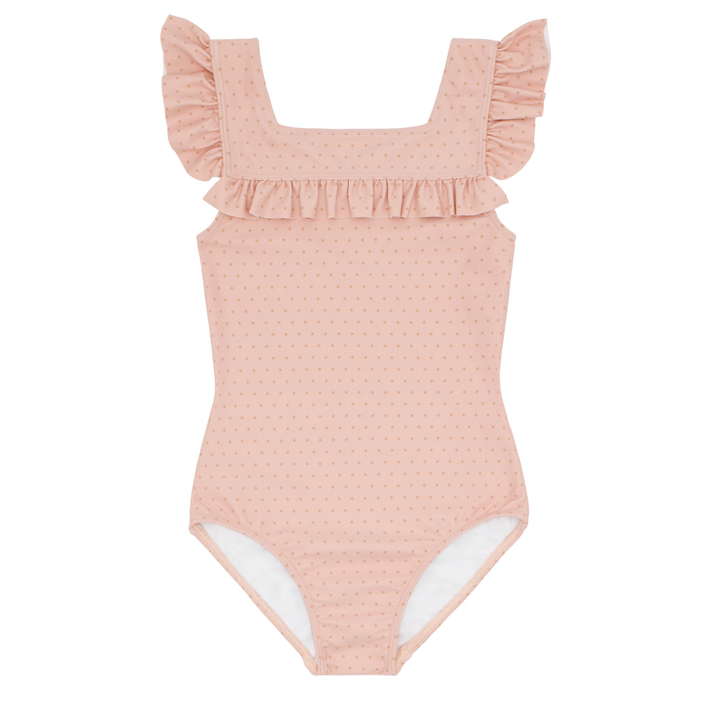 Pink Dot Square Neck One Piece