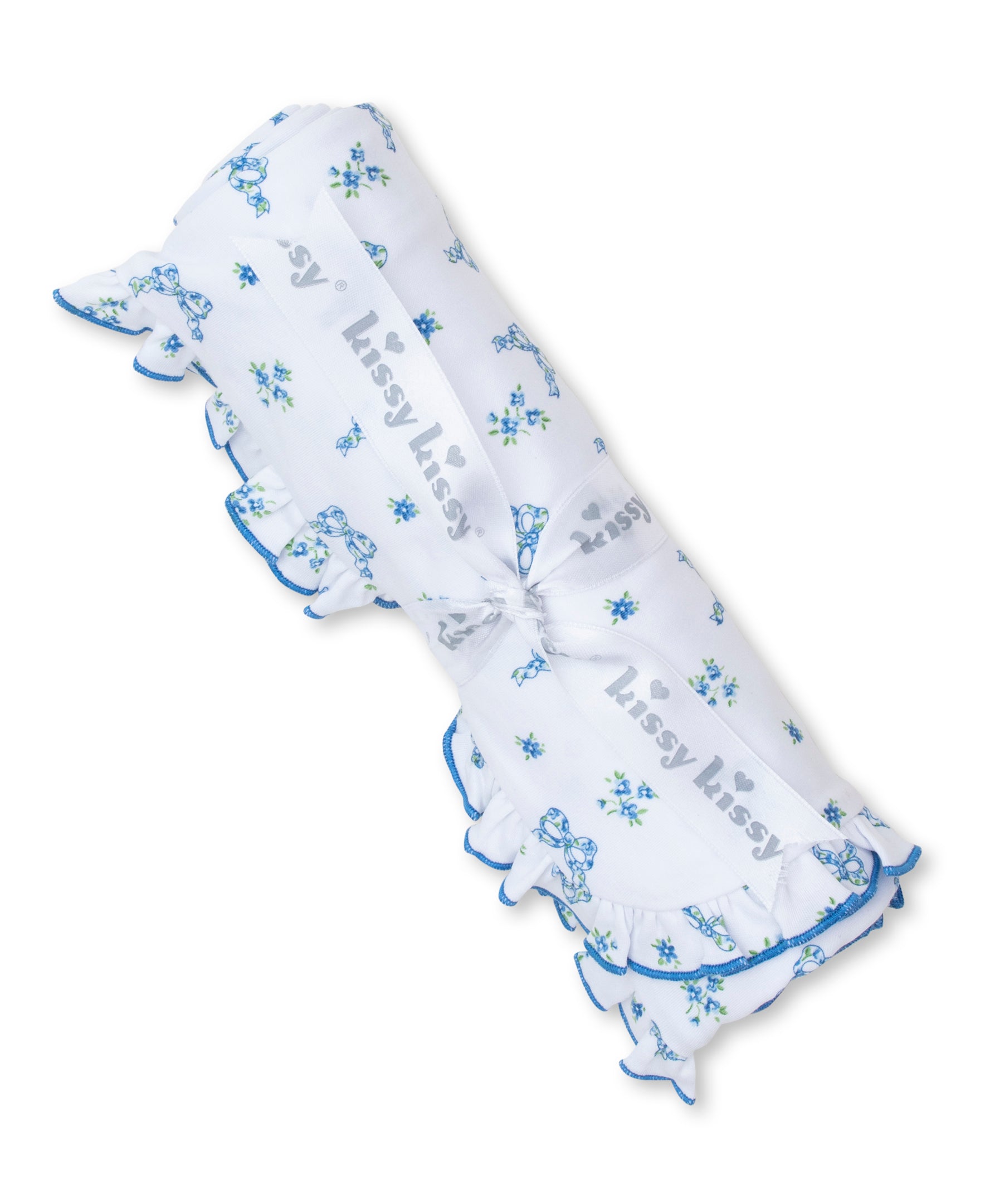 Blooming Bows Blanket - Light Blue