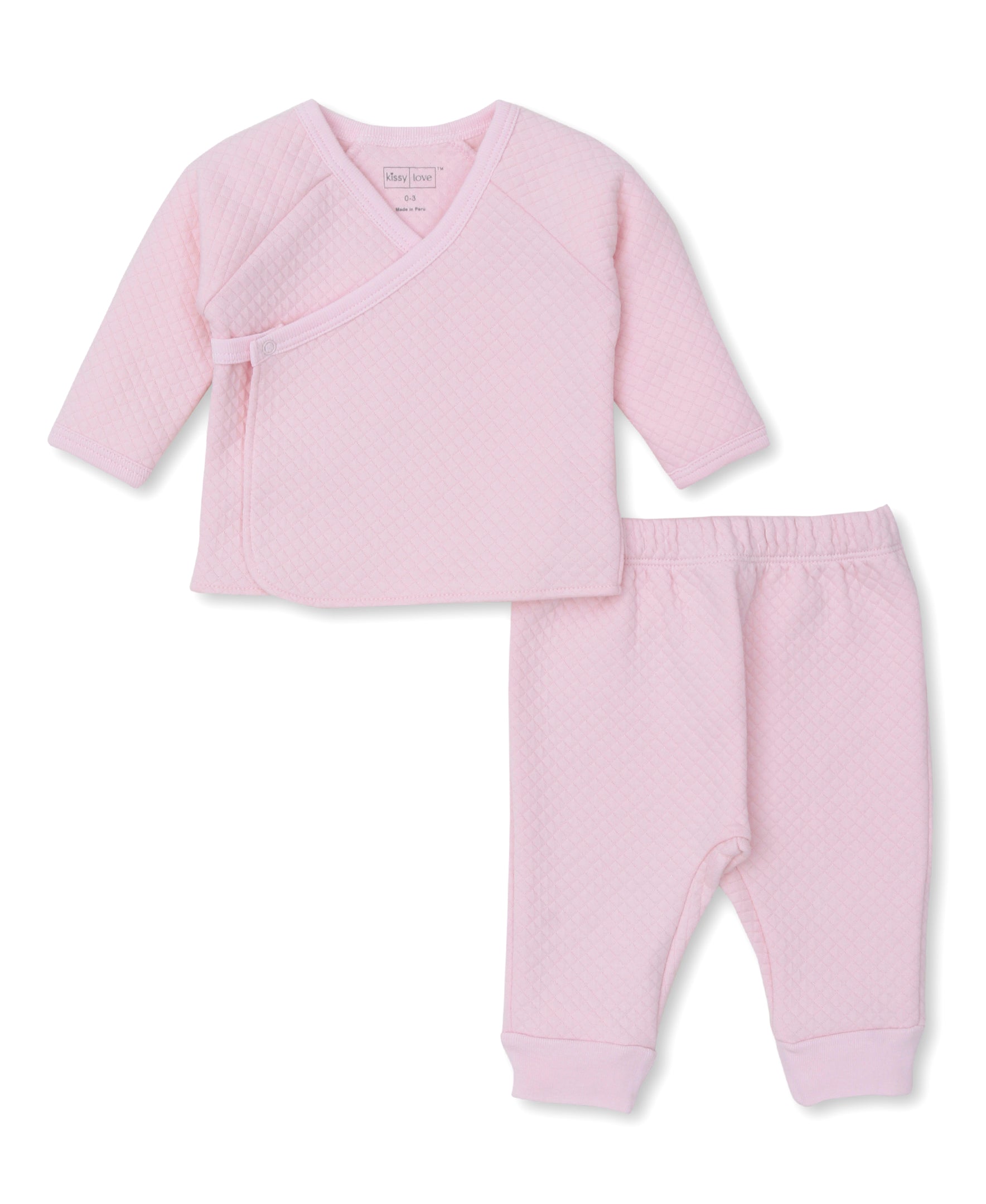 Starry Sky Jacquard Pant Set - Pink