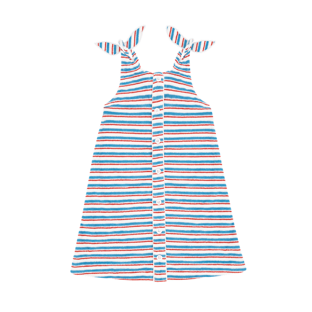 Jetty Stripe French Terry Tie Knot Dress (Pre-Order)