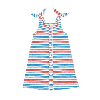Jetty Stripe French Terry Tie Knot Dress (Pre-Order)