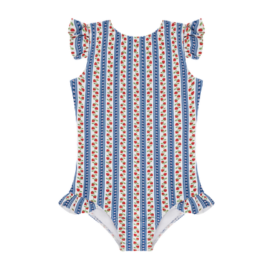 Strawberry Patch Ruffle Cap Sleeve One Piece (Pre-Order)