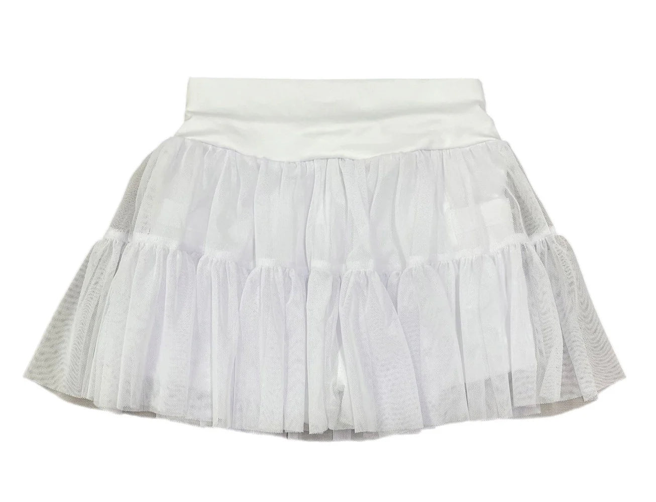 White Tiered Skort