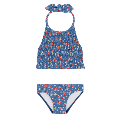 Chatham Floral Smocked Halter Bikini (Pre-Order)