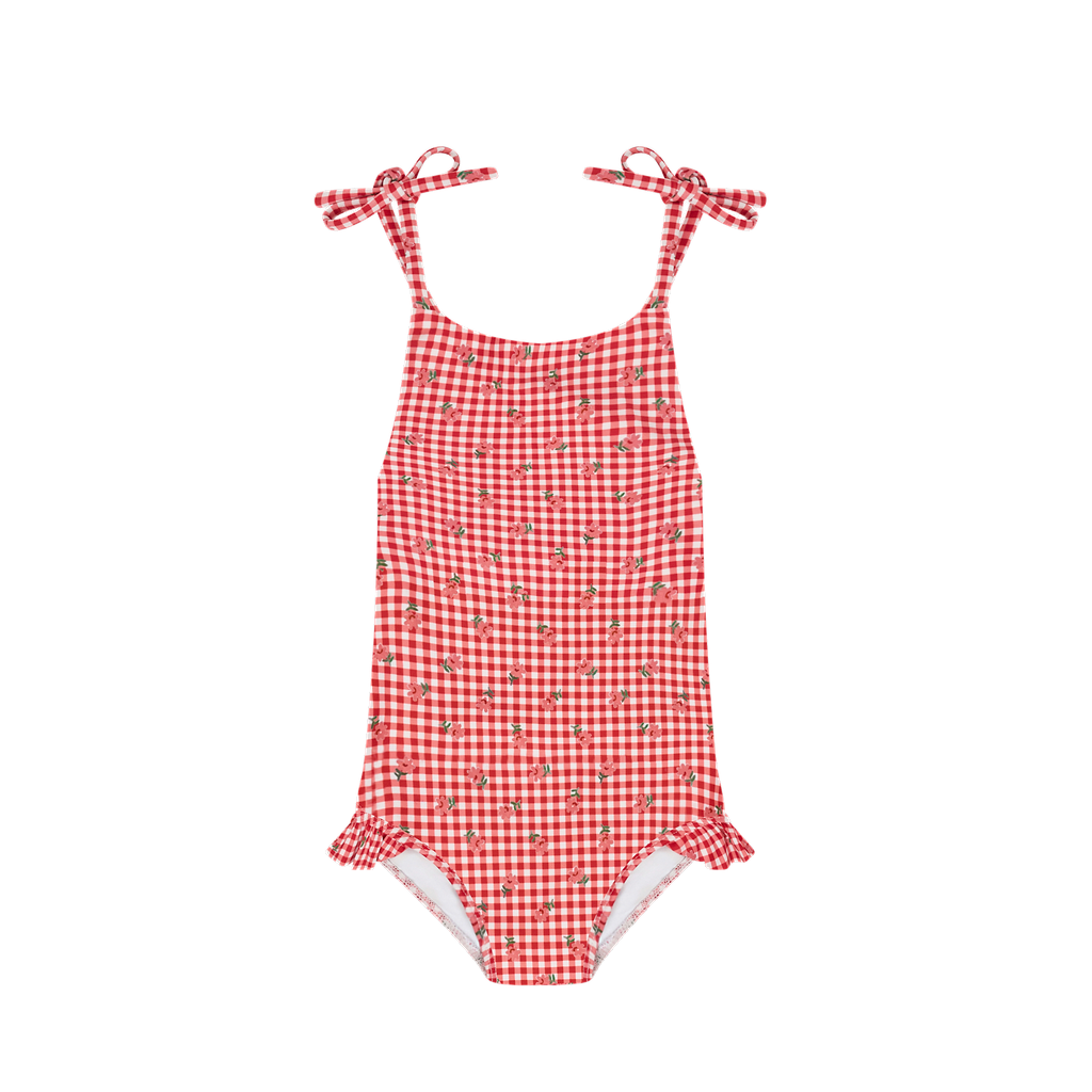 Cranberry Gingham One Piece (Pre-Order)