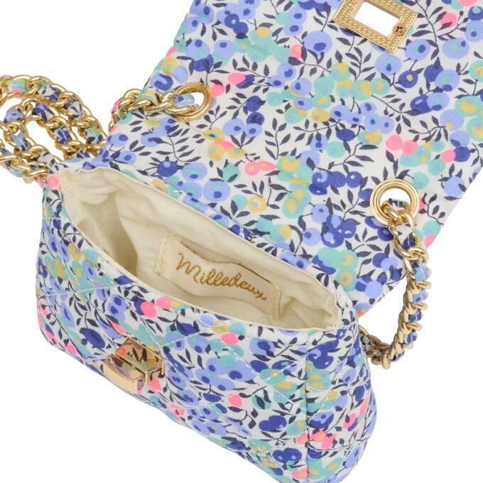 Milledeux® Small chain bag – Liberty fabric Wiltshire V / neon