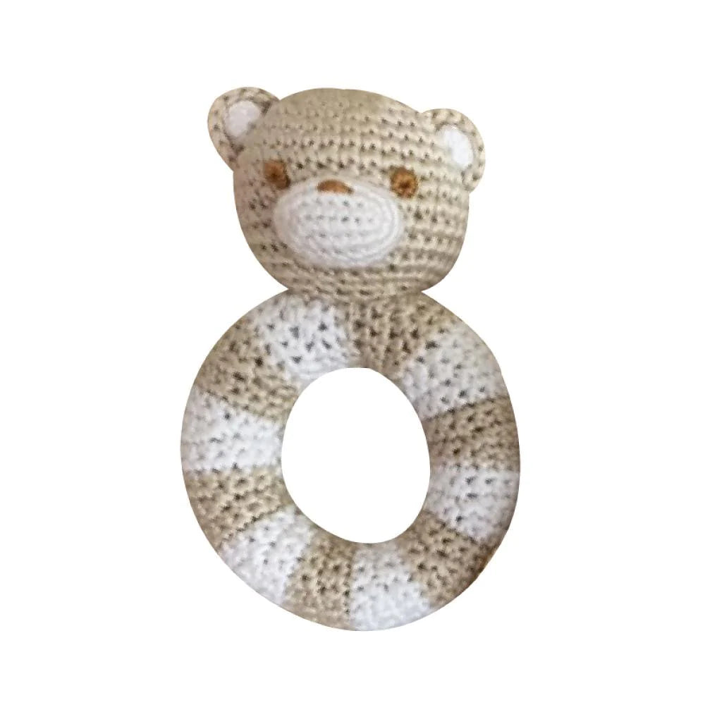 Organic Crochet Bear Rattle