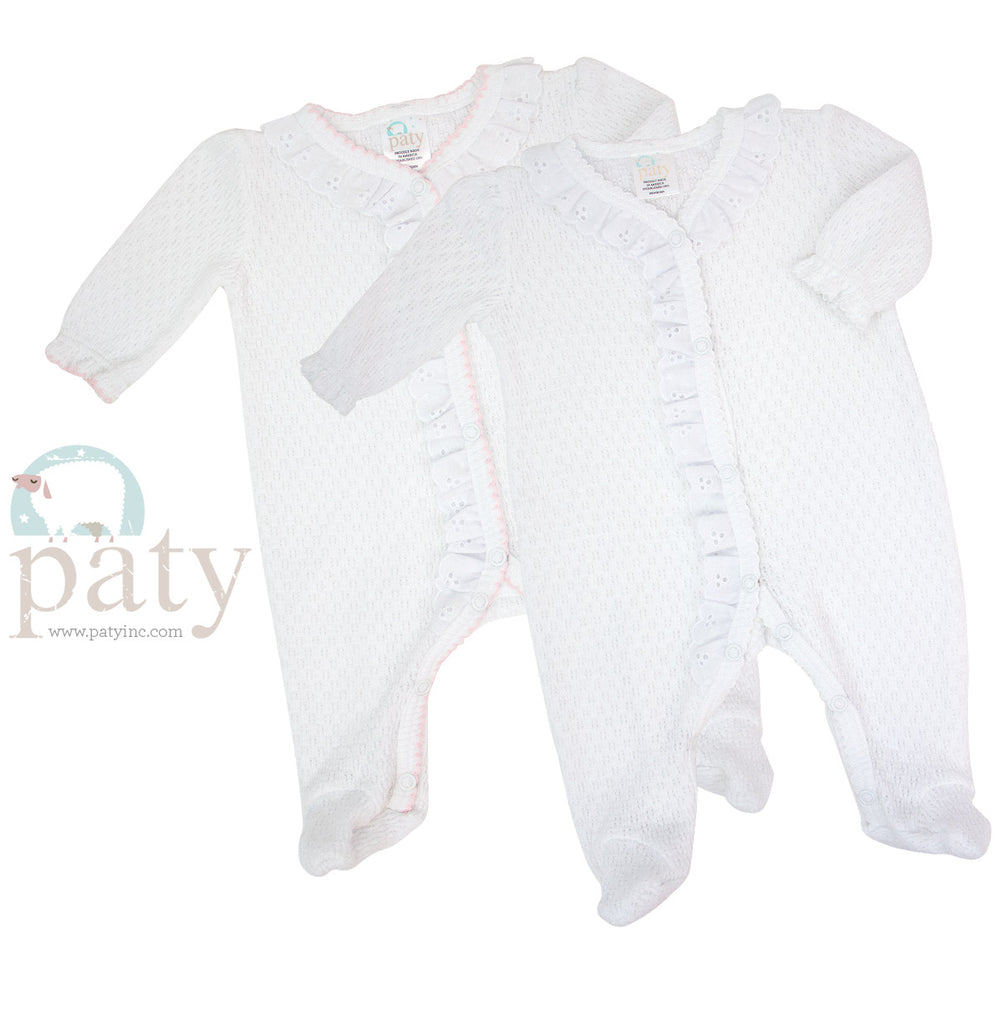 Puff Sleeve Footie w/ Eyelet