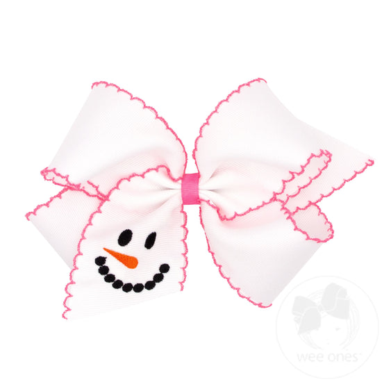 King Moonstitch Embroidered Christmas Bow