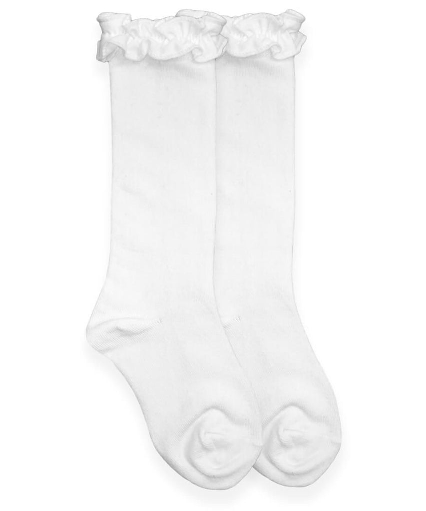 Jefferies Socks Girls Pima Cotton Ruffle Footless Tights 1 Pair