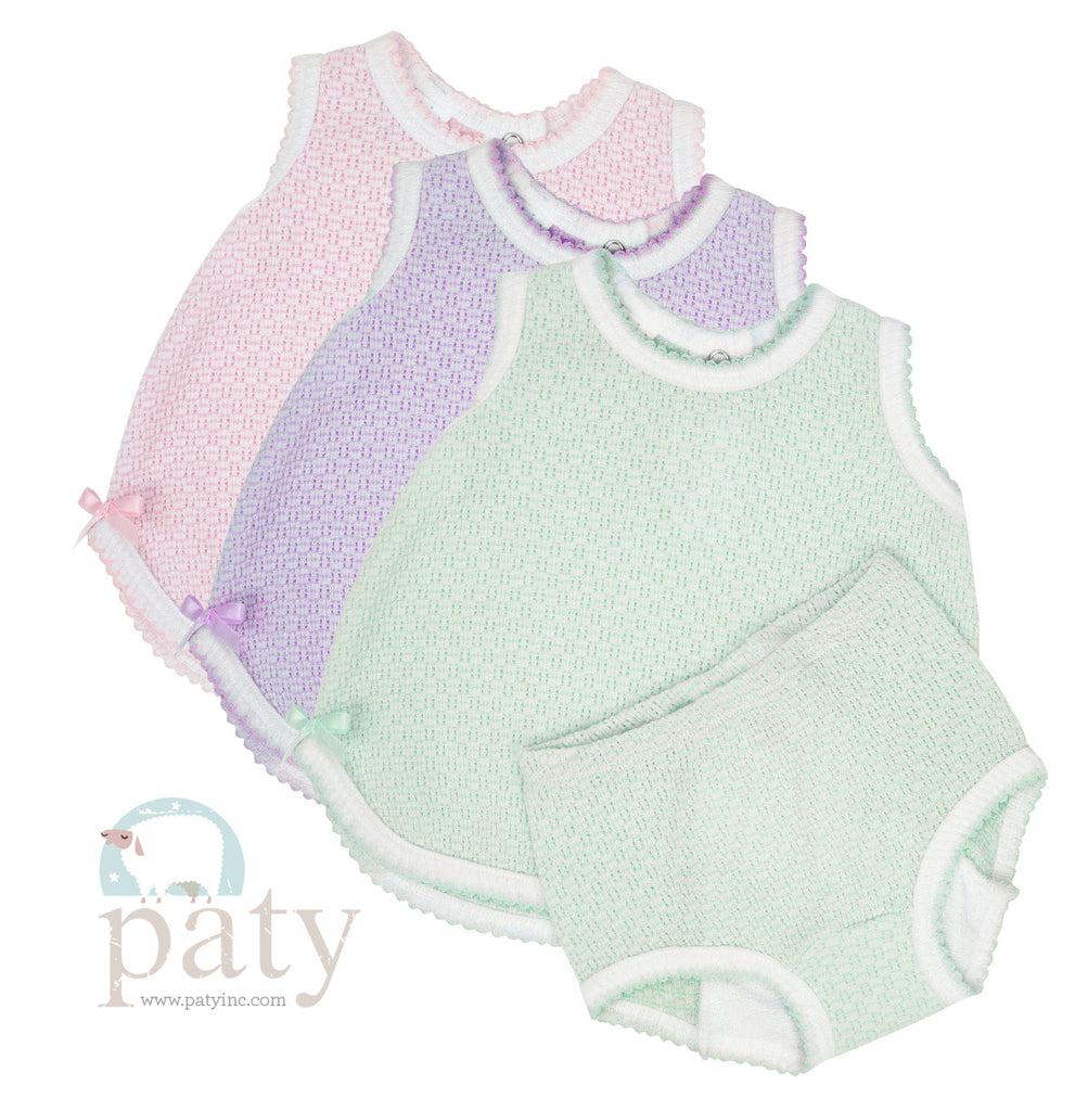 2 PC Set - Sleeveless Top with Diaper Cover (#236)