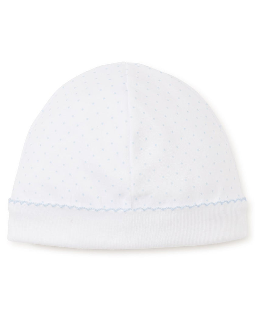 Kissy Dots Print Hat - White/Light Blue
