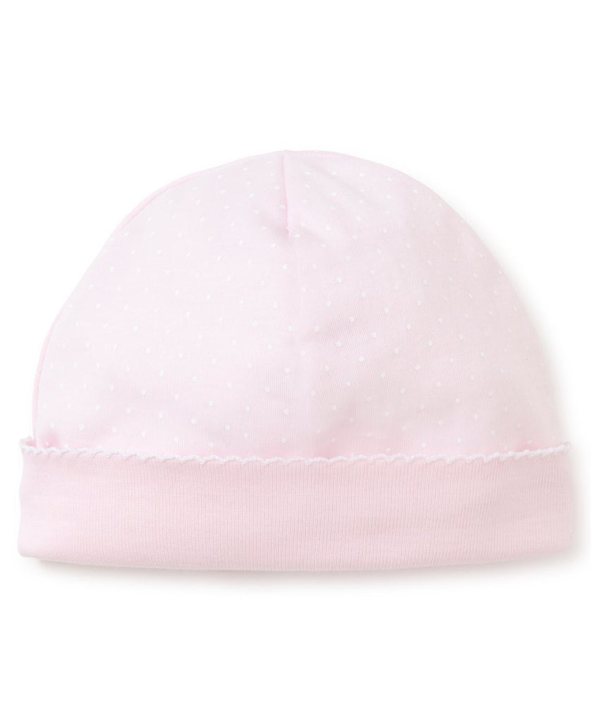 Kissy Dots Print Hat - Pink/White
