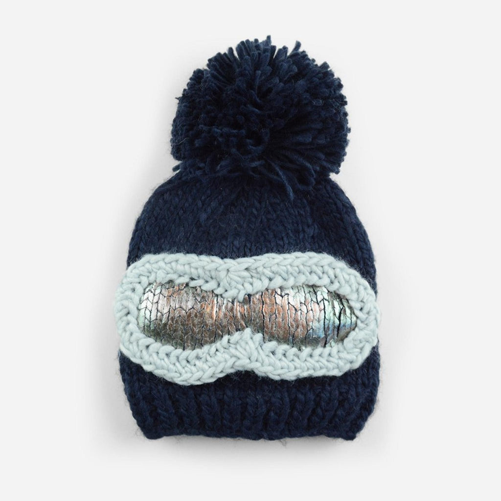 Navy Ski Goggles Hat