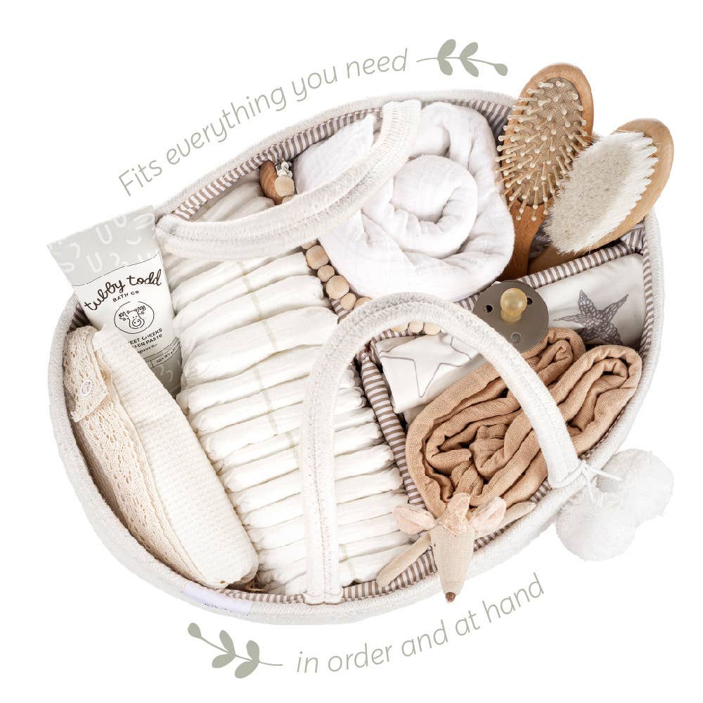 Cotton Rope Diaper Caddy