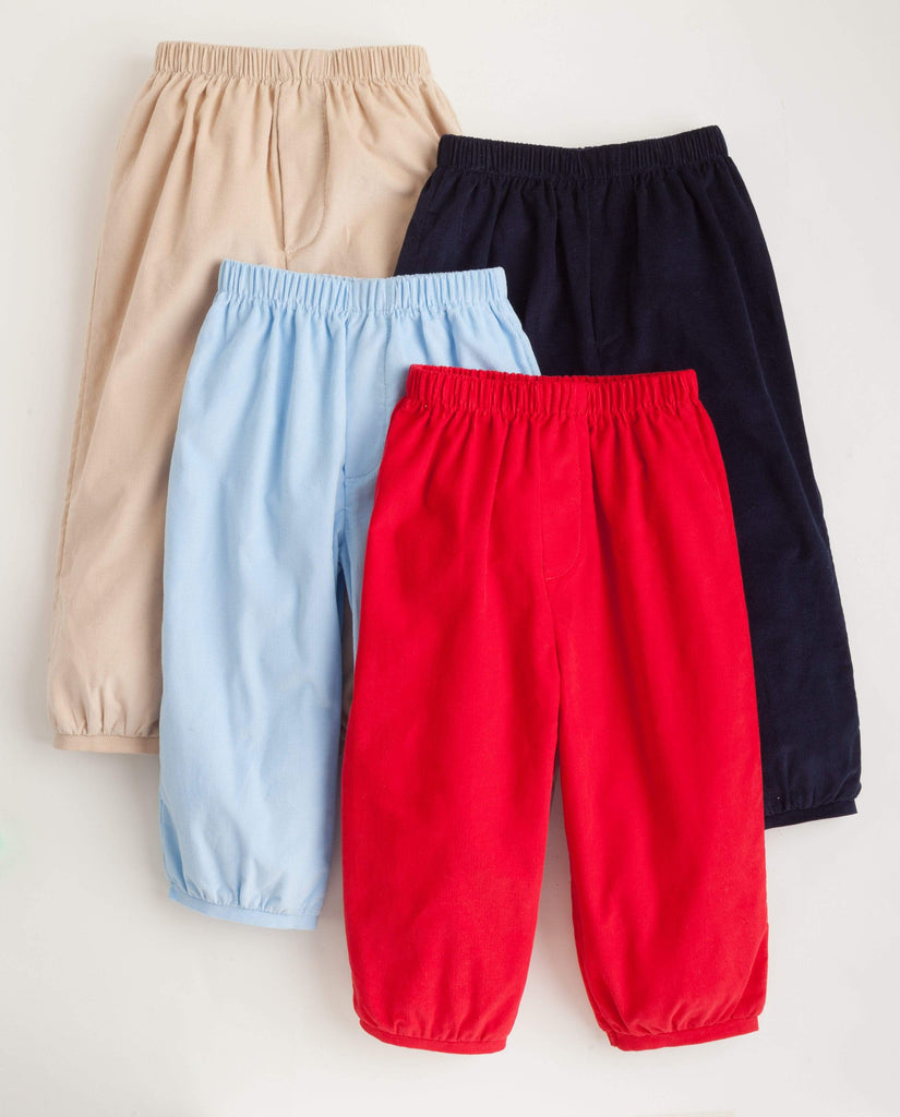 Red Corduroy Banded Pull on Pant
