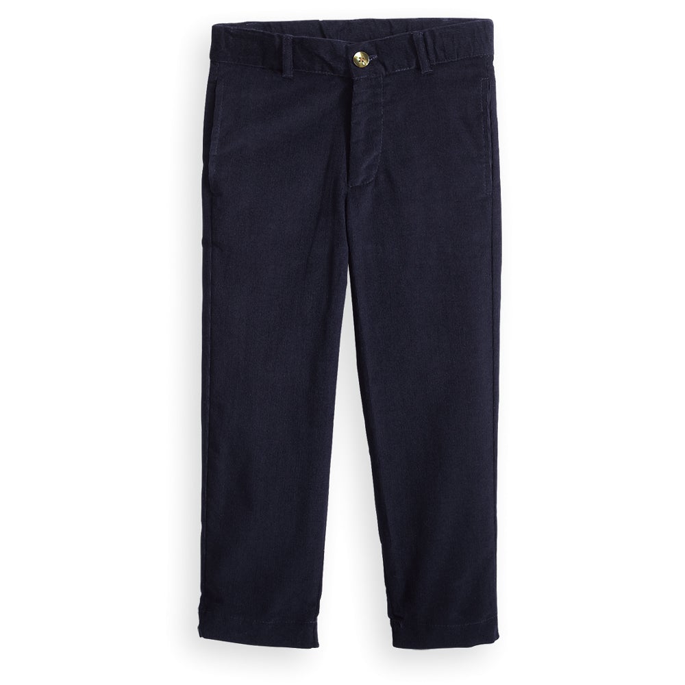 Navy Corduroy Boy's Slim Pant