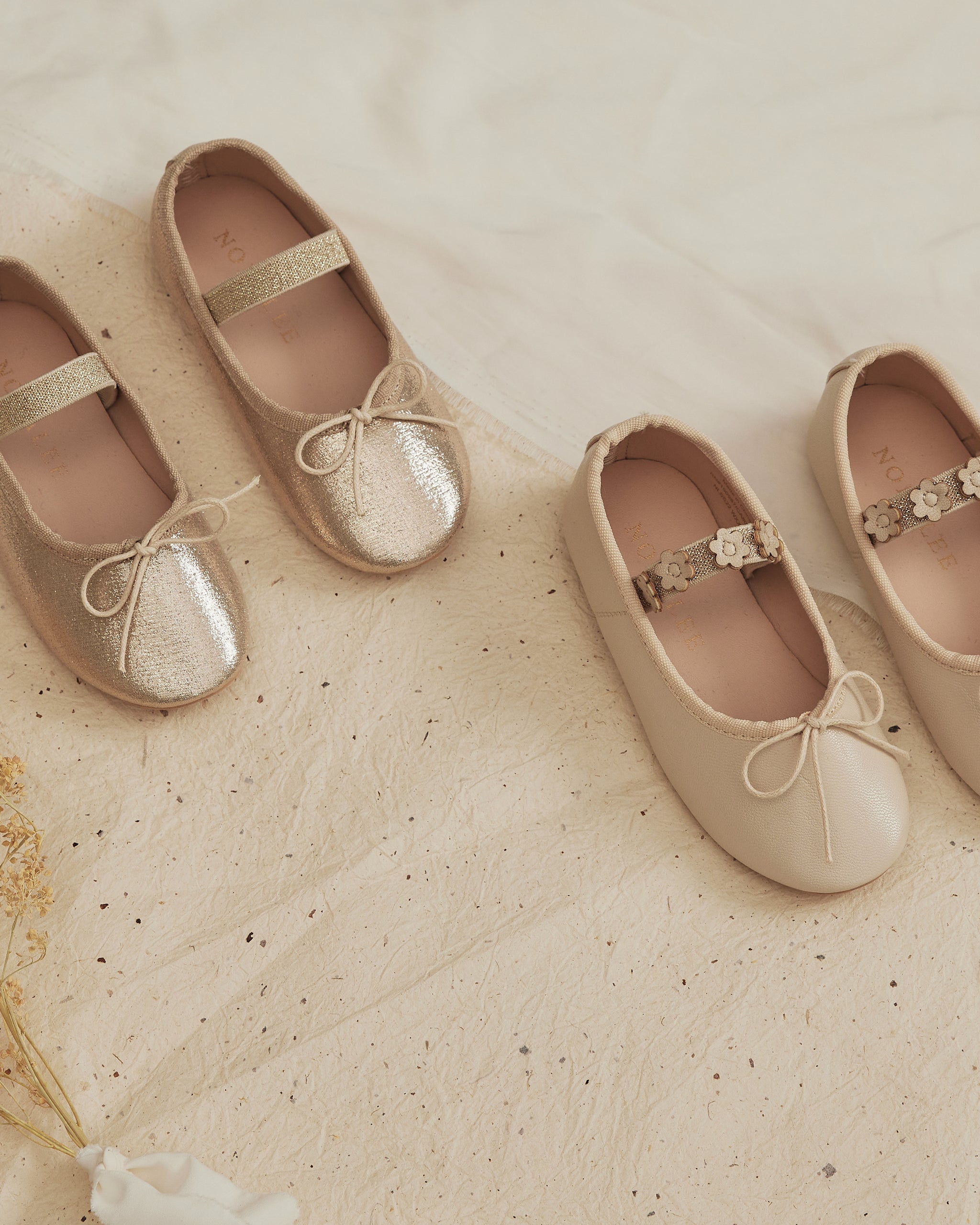 Clara Ballet Flats | Gold Metallic