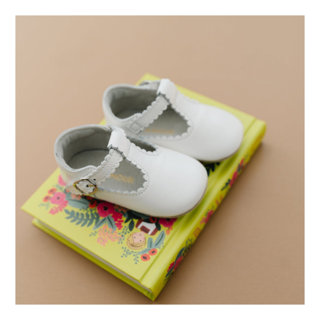 Elodie Scalloped T-Bar Crib Mary Jane