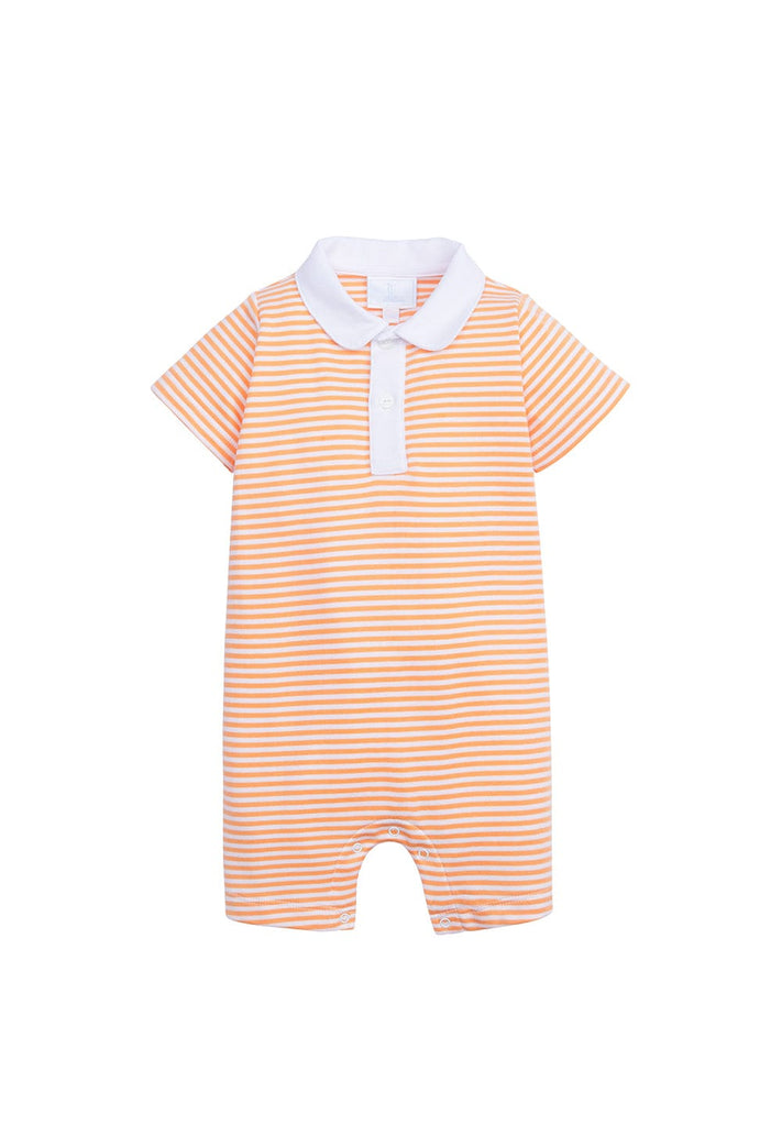 Orange Peter Pan Polo Romper