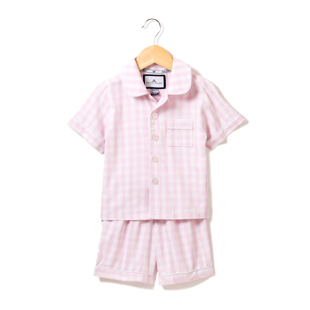 Petite Plume Pink Gingham Short Set