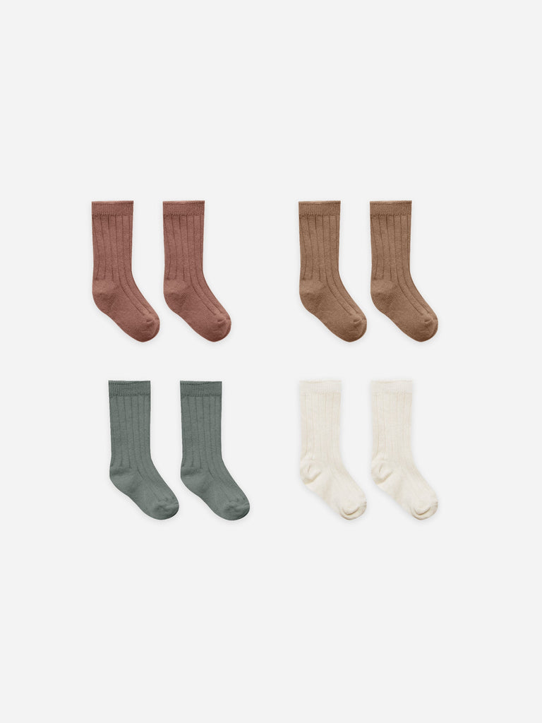 Socks (4 Set) - Ivory/Dusk/Pecan/Cocoa