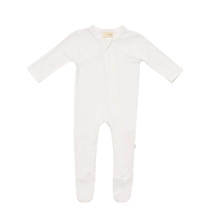 Kyte Zipper Footie in Cloud